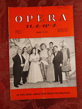 Metropolitan Opera News January 13 1947 Mozart&#39;s Abduction From The Seraglio - £11.27 GBP