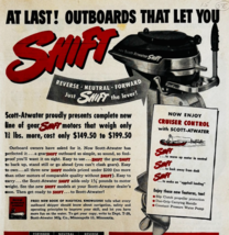 1949 Scott Atwater Shift Boat Engine Advertisement Fishing Outboard Moto... - $24.99