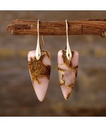 Natural Stone Geometric Shape Earrings - $61.64 CAD