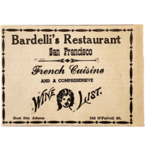 1957 Bardelli&#39;s French Restaurant Advertisement San Francisco Vintage DW... - $28.01 CAD