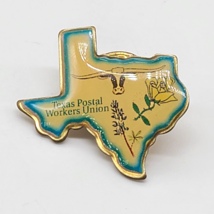APWU American Postal Workers Union Texas Postal Workers Local Lapel Hat Pin - $11.64
