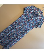 VTG Villager Liz Claiborne Hawaiian Tropical Maxi Dress Full Button Up L... - $41.04 CAD