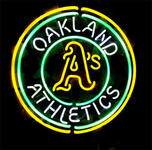 MLB Oakland Athletics Baseball Beer Bar Neon Light Sign 16&quot;x 16&quot; [High Q... - £109.48 GBP