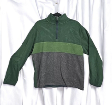 Nautica Men’s Sweater Extra Large 2 Tone Green and Gray Pullover Quarter Zip - $11.29