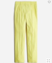 New J Crew Women Essential City Crepe Pants 4 6 12 Lemon Yellow Flat Front - £47.78 GBP