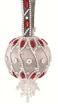The Cracker Box Christmas Ornament Kit Moonlit Pearls (Silver Ball w/red... - $60.00