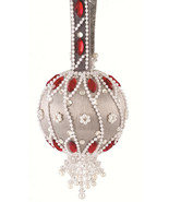 The Cracker Box Christmas Ornament Kit Moonlit Pearls (Silver Ball w/red... - $60.00