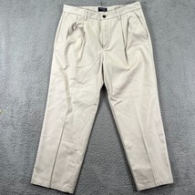 St. John&#39;s Bay Mens White Classic Fit Slash Pocket Chino Pants Size 38x30 - £19.77 GBP