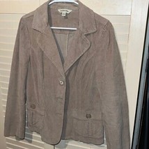 St Johns Bay Womens L Corduroy Fall Jacket Tan Light Brown - $14.70