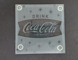 Coca-Cola &quot;Fishtail&quot; Glass Coasters (Set of 4) - BRAND NEW - £10.87 GBP