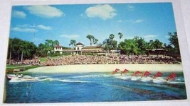 Aquamaids Water Ski Show Cypress Gardens Florida 50&#39;s? Chrome Postcard - $8.45