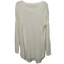Zenana Premium White Knit Sweater Women&#39;s Size Large - £8.64 GBP