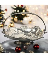 Antique Victorian Meriden Silverplate Company Cake Basket Server Ornate ... - €40,41 EUR