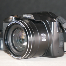 Nikon Coolpix L100 10MP 15X Zoom Bridge Digital Camera *TESTED* W AA Batteries - £31.51 GBP
