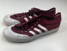 Adidas Men’s size 11 red lace up 3 Stripe sneakers  sf16 - £26.32 GBP