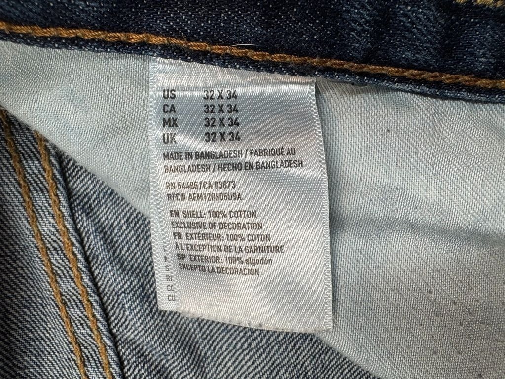 American Eagle Outfitters Slim Straight Jeans Lot of 2 Medium Wash Mens 32 x 34 Item image 8
