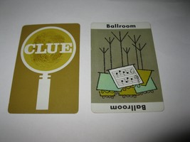 1963 Clue Board Game Piece: Ballroom Location Card - $3.00