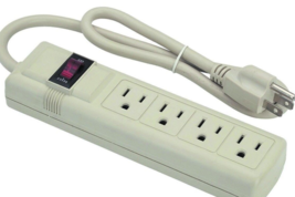 AC POWER STRIP Surge Protector Compact Low Profile 4 outlet grounded 15 ... - $460.13 MXN