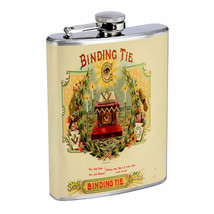 Vintage Cigar Box Poster D11 Flask 8oz Stainless Steel Hip Drinking Whiskey - £11.69 GBP