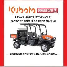 KUBOTA RTV-X1140 Gasoline Utility Vehicle Workshop Service Repair Manual  - £15.73 GBP