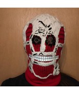 ATTACK ON TITAN Knitted Headgear Handmade DIY Skull Mask Face Cover XL c... - £30.56 GBP