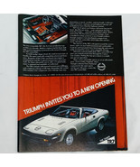 Vintage 1979 Magazine Print Ad Triumph TR7 Conv Sports Car British Leyla... - $123.51 MXN