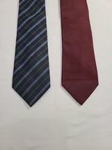 Merona Tie 1 Silk 1 Polyester Mens Necktie Lot Of 2 - £6.92 GBP