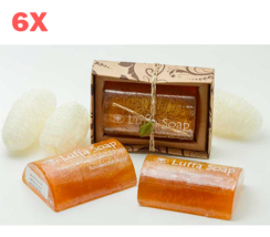 6X LUFFA SOAP Bar Turmeric Tamarind Honey Saibua Herbal Scrub Bright Skin 100G - £59.54 GBP