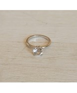 Ring Stainless Steel Clear Stone Size 7 Stamp - £13.55 GBP
