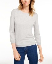 MSRP $20 Maison Jules Crewneck 3/4-Sleeve Sweater Charcoal Size Large (S... - $10.68