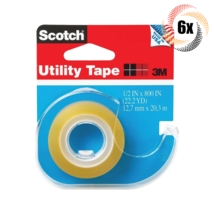 6x Packs Scotch Utility Tape | 3M | 1/2&quot; x 800&quot; | 22.2 Yards | Fast Shipping! - £11.34 GBP