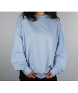 Levi&#39;s Women&#39;s Oversized Pastel Blue L/S Crewneck Sweater - £15.56 GBP