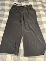 Cato Black Wide Leg Dress Pants 16W with Belt Stretch Pull-On Comfort Cl... - $20.27