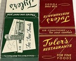 Lot Of 2 Matchbook Cover Tyler’s Restaurants  There’s One Near You unstr... - $14.85