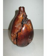 Beautiful Vintage BURL WOOD Art Vessel Bud VASE 8&quot; Tall - $271.60 CAD