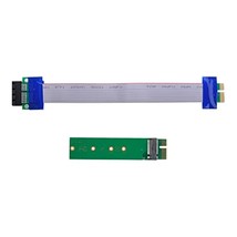 cablecc NGFF M-Key NVME AHCI SSD to PCI-E 3.0 1x x1 Vertical Adapter with Cable  - £15.97 GBP