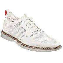 25518-100 Stacy Adams Synchro Plain Toe Elastic Lace Up Sneaker Shoes White image 3