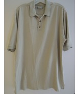 Mens Shirt Size L Tommy Bahama Silk Blend Beige S/S Casual Polo Shirt $8... - £11.53 GBP