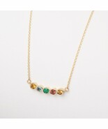 Birthstone Necklace-14k Gold Necklace-Personalized Jewelry-Family Births... - $595.42 CAD