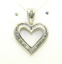 1/2 ct DIAMOND HEART PENDANT REAL SOLID 10 kw GOLD 1.9 g - £383.95 GBP