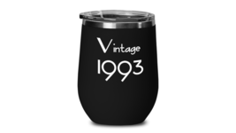 1993 30th Birthday Gift for Women and Men Wine Glass Travel Wine Tumbler - £20.33 GBP