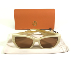 Tory Burch Sunglasses TY7187U 1890/73 Kira Ivory Horn Quilted with Brown Lenses - £109.61 GBP