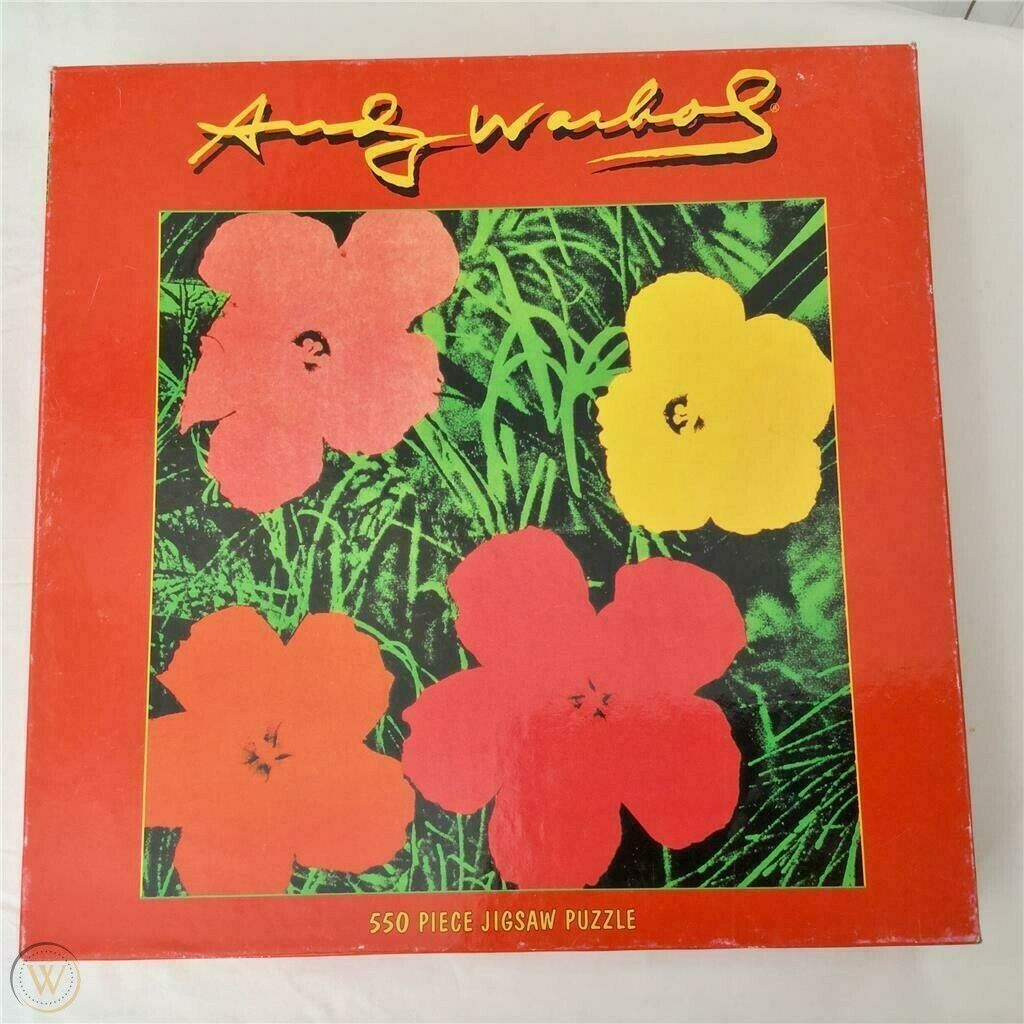 CEACO ANDY WARHOL FLOWERS 1968 ART REPRODUCTION PUZZLE 550 PC 20" X 20" - £34.17 GBP