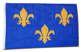 Fleur-de-Lis - 3&#39;X5&#39; Nylon Flag (3/Blue) - £38.93 GBP