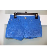Justice Premium Jeans Simply Low Blue Shorts W/Rhinestones Size 8 Girl&#39;s - $13.50