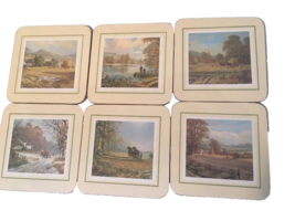Clover Leaf Coasters Set of Six Don Vaughan English Landscapes Scenes Co... - $5.95