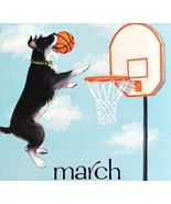 Schnauzer Basketball March Dog Days Poster Calendar 14 x 11&quot; Art Leigh D... - $42.03 CAD