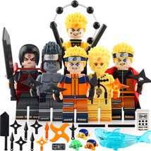 6Pcs/set Naruto Uzumaki Hoshigaki Kisame Senju Hashirama Custom Minifigures Toy - £13.43 GBP