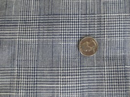 3335. Gray, Blue, White Plaid Apparel, Craft Blended Fabric - 59&quot; X 2-3/8 Yds. - £11.97 GBP