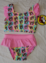 BUC-EE&#39;S Infant Girl&#39;s 2 Piece Swim Suit 9-12 Months Buc-ee The Beaver Print - £15.41 GBP